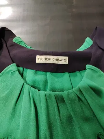 TSUMORI CHISATO 자수 그린 원피스 택 없음 새상품