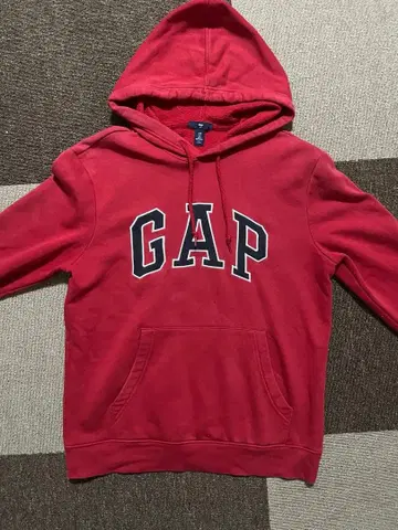 GAP 빨간색 후드 부착 후드티 00s