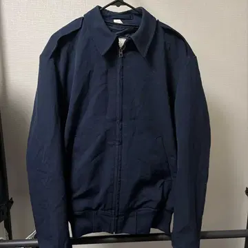 네이비 지퍼 달린 캐주얼 자켓