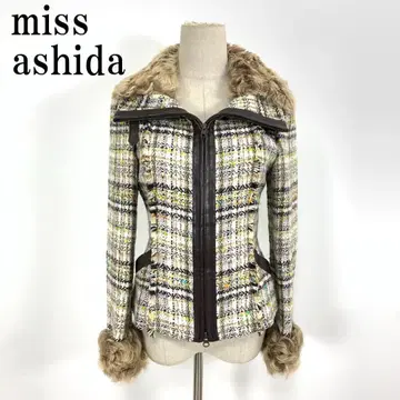 LA8613 미스아시드 트위드 자켓 화이트 울 코튼 7