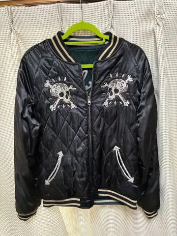 스컬 디자인 자켓 세트