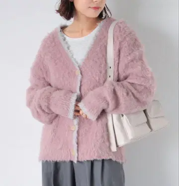 ehka sopo 배색 V넥 루즈핏 가디건