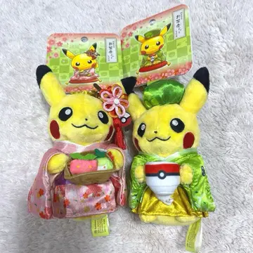 포켓몬 피카츄 마스코트 단아한 다회 놀이 암수 kyoto 한정판