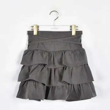 evelyn 크로스 캉캉 스커트 그레이