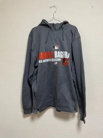 MLB 후드티 맨투맨 그레이 하프 지퍼 남성용