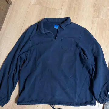 네이비 허브 지퍼 맨투맨