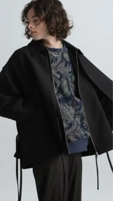 HARE 레이어드 ZIP 블루종 블랙 M 사이즈