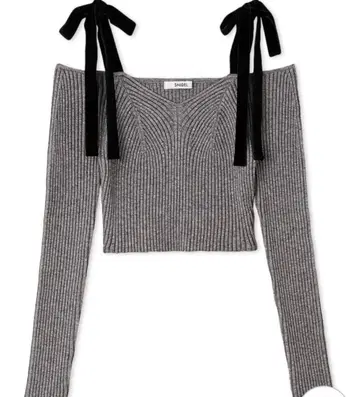 snidel 숄더 리본 오프숄더 니트 풀오버