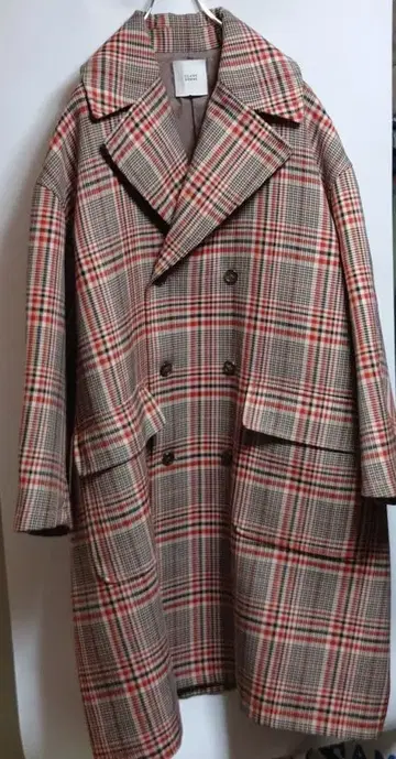 CLANE 오버 사이즈 체크 코트