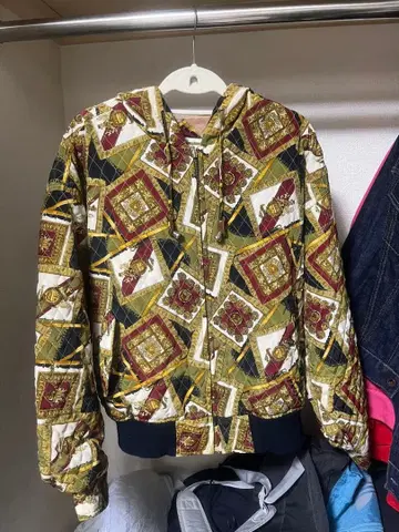 기하학 패턴 퀼팅 자켓 K2 레어