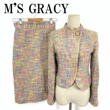 LA8628 엠즈 그레이시 스커트 수트 핑크 아크릴 울 38