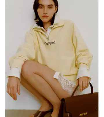 Champion x FRAY I.D 리버스 위브 하프 지퍼 풀오버