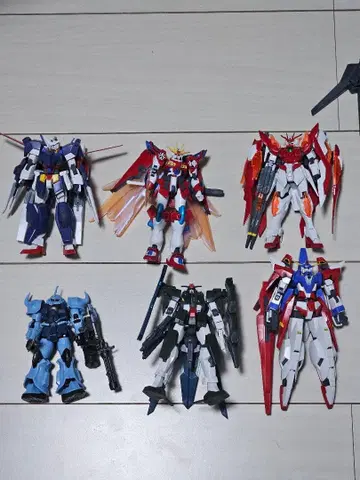HG 건담 프라모델 5체 + g 프레임 구프 커스텀 세트
