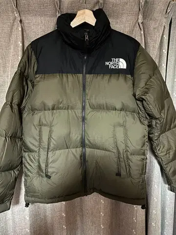 THE NORTH FACE 다운 자켓 올리브 그린/블랙