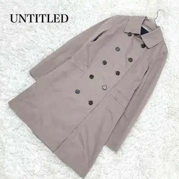 언타이틀 트렌치코트 베이지 더블 버튼 M