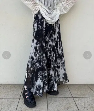 지나시스 카스레가라 요류우 플레어 스커트 블랙