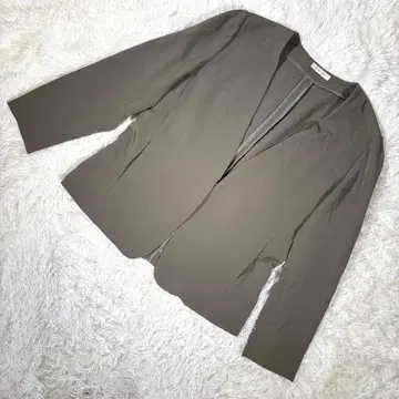 나우 옷장 [ 3L ] 노카라 자켓 카키 스트레치 여성용