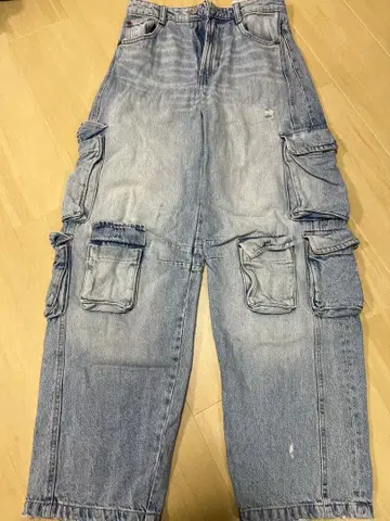 ZARA 카고 팬츠 라이트 블루 사이즈 34