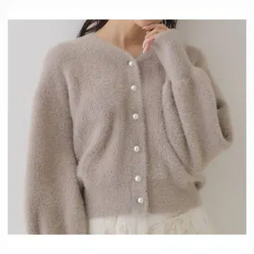 페더 가디건 상의 [ couture brooch ]