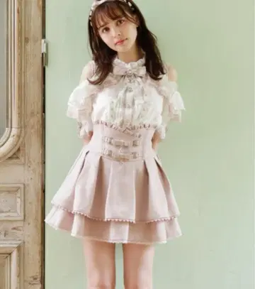 2단 리본 벨트 치마바지 리즈리사 LIZLISA