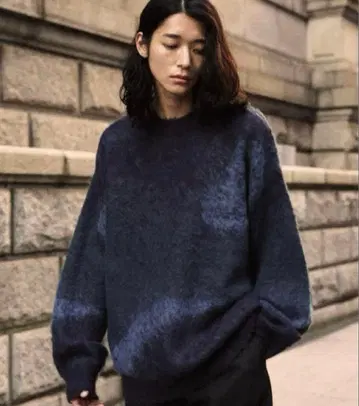 WYM MOHAIR BLEND JACQUARD SHAGGY KNIT