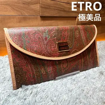 [컨디션 최상] ETRO 에트로 장지갑 가죽 올 패턴