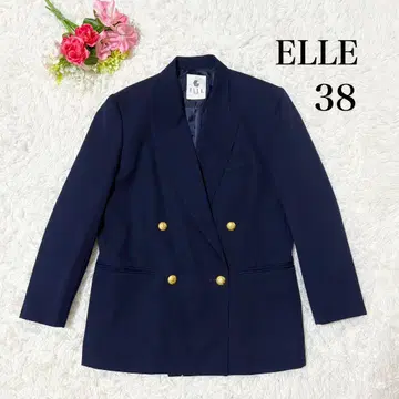 [ 새상품급 ] ELLE sport 네이비 더블 테일러드 자켓 골드 버튼