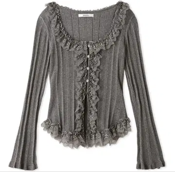 SNIDEL Sustainable 프릴 니트 풀오버