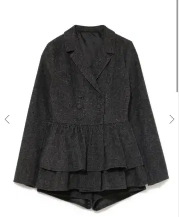 bubbles 자켓 페플럼 셋업 블랙