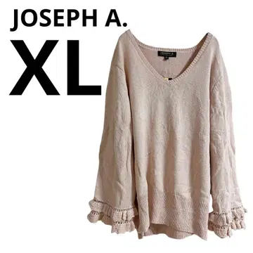 택 포함 JOSEPH A. [XL] 핑크 V넥 니트 스웨터