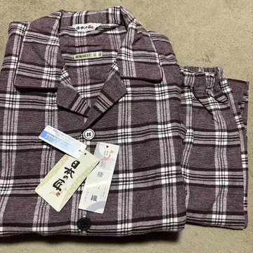 ( C ) 일본의 장인 체크 무늬 파자마 [ L ]