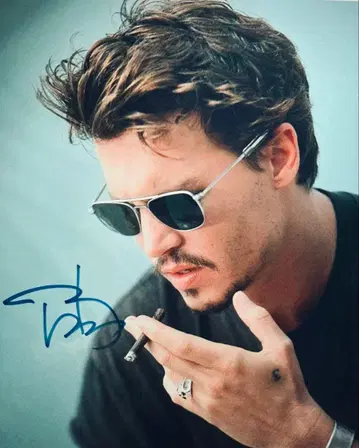 캐리비안의 해적 조니 뎁 친필 사인 사진 s6