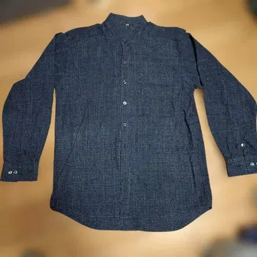 사카타 직물 쿠루메가스 긴팔 스탠드 카라 셔츠 M