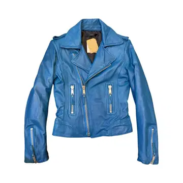 MOUSSY 천연 가죽 라이더 자켓