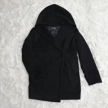 리브 드와 RIVE DROITE 판초 케이프 코트 후드 부착 블랙