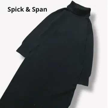 스픽앤스팬 터틀넥 롱 원피스 캐시미어 울