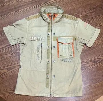 밀리터리 자켓 베이지 숏슬리브