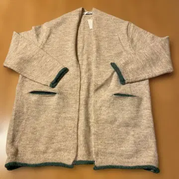 새상품 nop de nod 베이지 그린 가디건