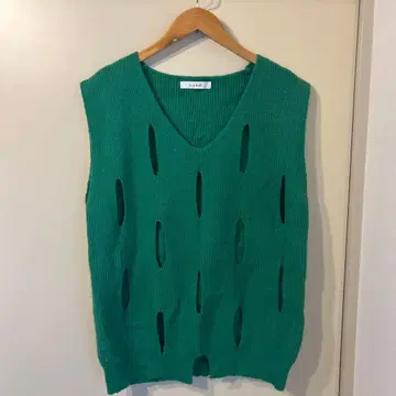 In A RoW. 그린 니트 베스트 한국 브랜드 남성용 여성용