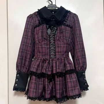 NOEMIE 티어드 레이스업 셋업 레드 빨간색