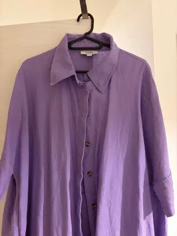 COS 퍼플 올인원 린넨 원피스