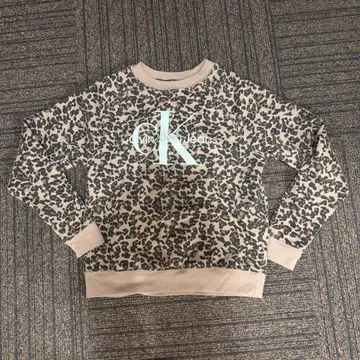 Calvin Klein Jeans 레오파드 무늬 맨투맨 XS