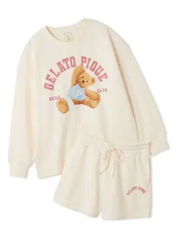 [ ONLINE 한정판 ] 스포티 베어 쭈리 풀오버 & 쭈리 숏팬츠 세트