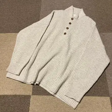 미러 미러 온 더 월 하프 버튼 니트 긴팔 여성용