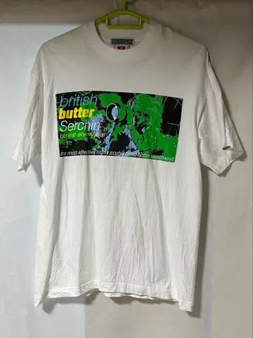 90s GOODENOUGH UK 빈티지 T셔츠 화이트 L 사이즈