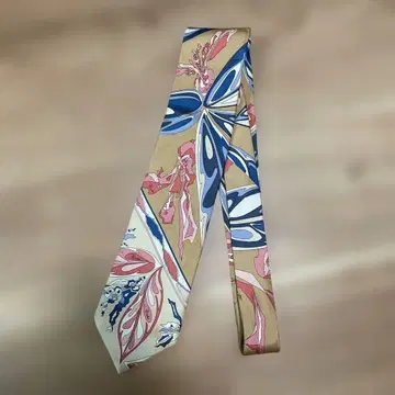 Emilio Pucci 에밀리오 푸치 실크 넥타이 아트 패턴 이탈리아제