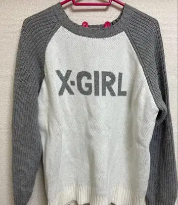 X-girl 니트 RAGLAN KNIT TOP