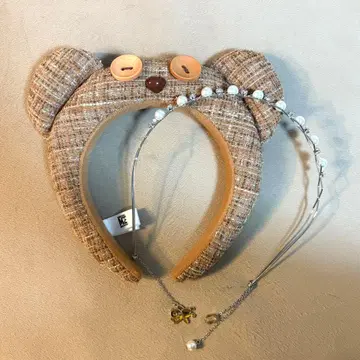 usj 팀 트위드 머리띠 참 포함 세트