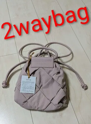 핑크 2way 백 퀼팅 디자인