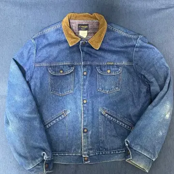 [80년대 후기] Wrangler 74220NV 데님 자켓 담요